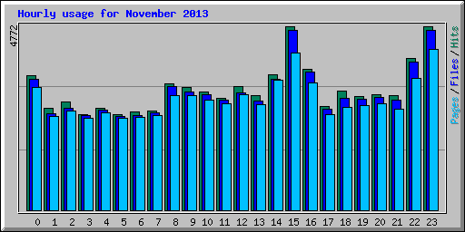 Hourly usage for November 2013