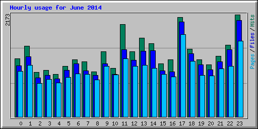 Hourly usage for June 2014